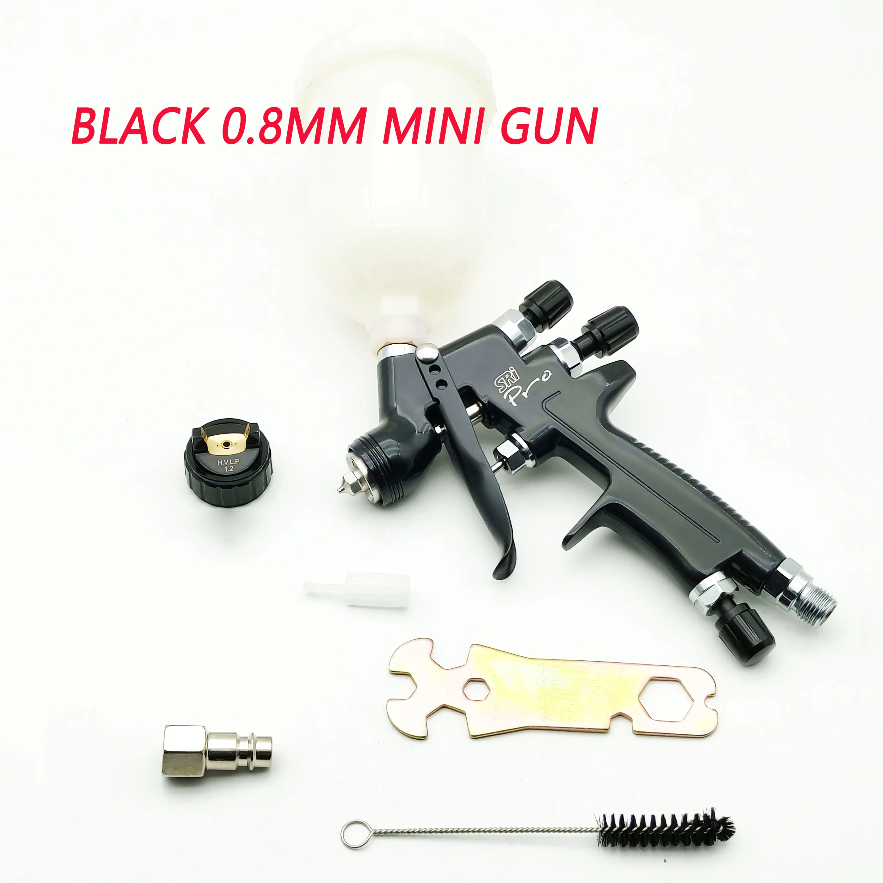 

Новый черный пистолет-распылитель 1,2 мм 1,0 мм комплект сопла куб. См Воздушный пистолет-распылитель мини-пистолет-распылитель краски для покраски автомобиля