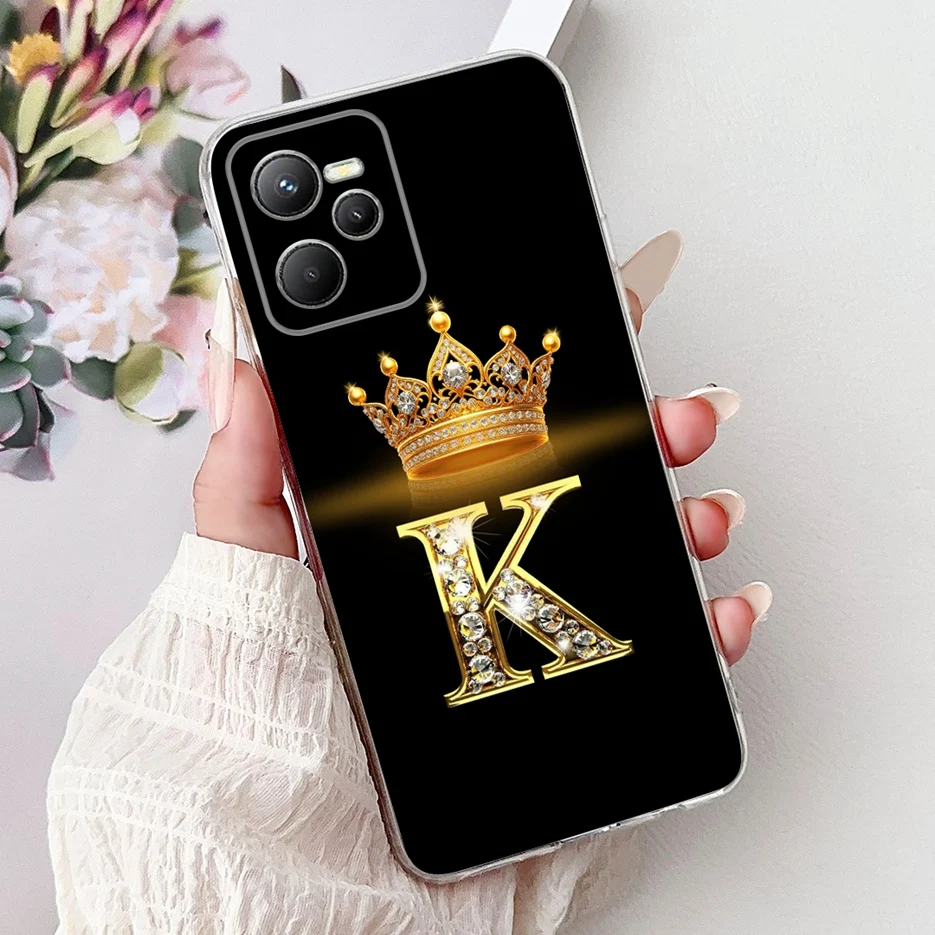 Фото Чехол для Realme C35 RMX3511, чехол с милыми буквами в виде короны, 6,6 дюйма, прозрачный силиконовый чехол для телефона Realme C35 RealmeC35, мягкий чехол-бампер №5