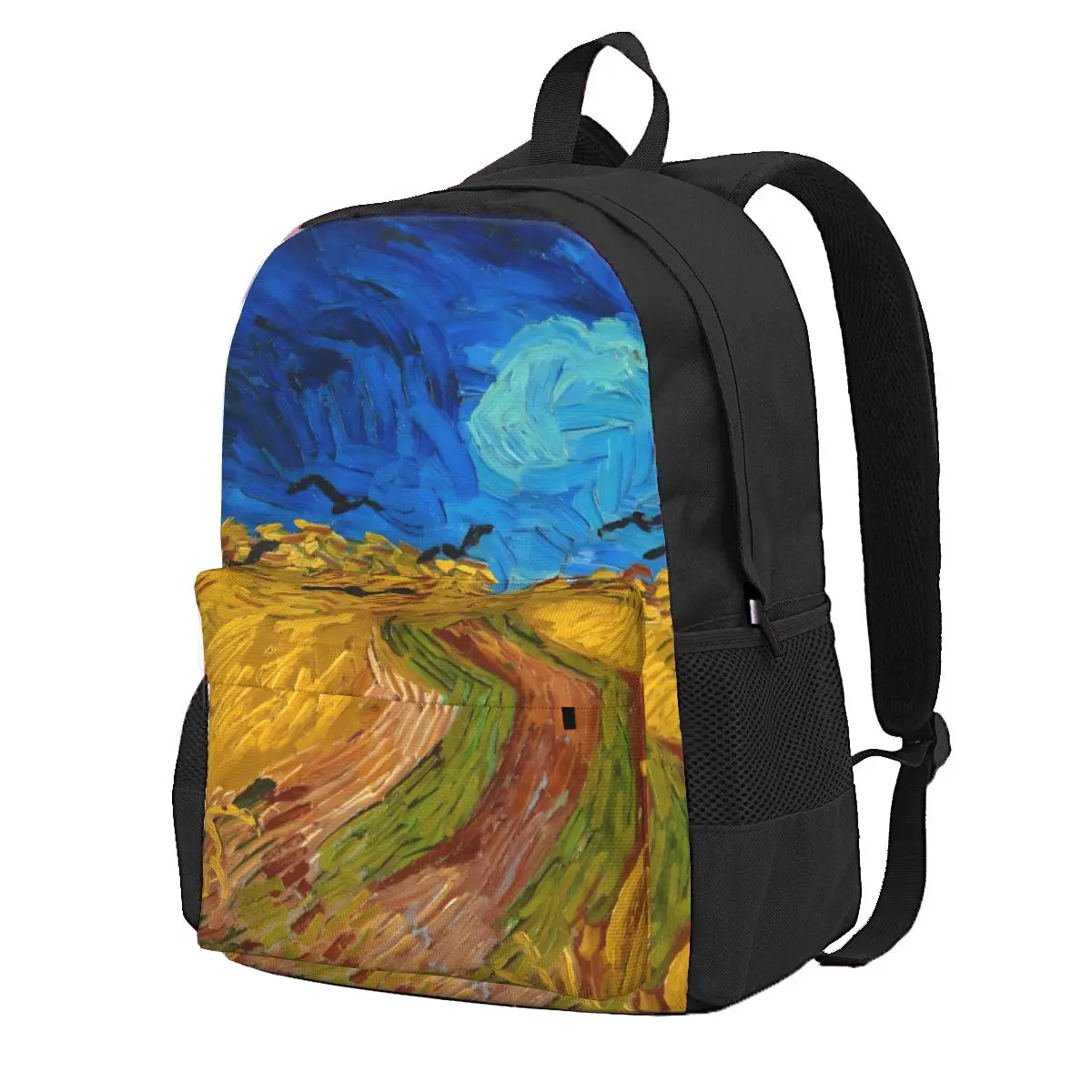 

1890 By Vincent Van Gogh Backpack Wheatfield Daily Backpacks Female Aesthetic High School Bags Design Durable Rucksack