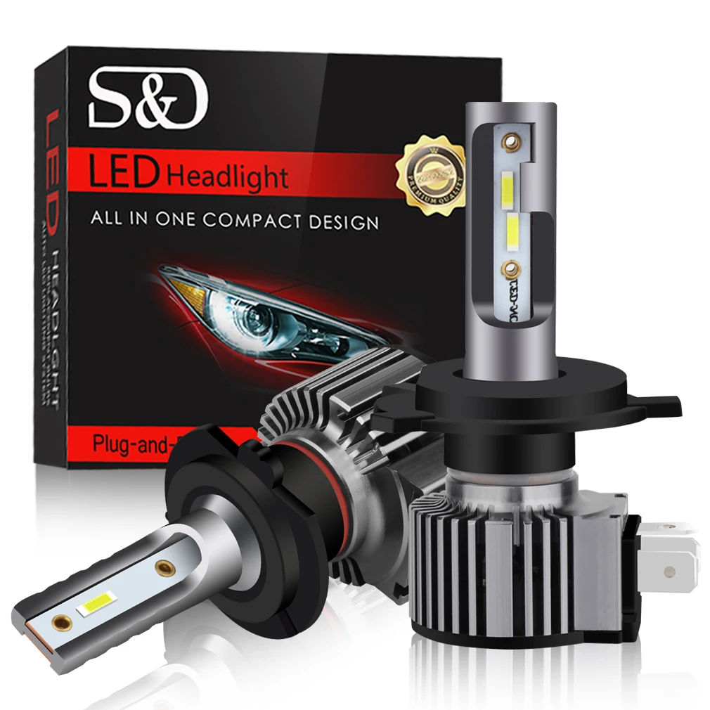 

2pcs H4 H7 Led CSP H1 H3 H8 H11 9005 HB3 9006 HB4 9004 9007 H13 Led Car Headlight Bulb 16000LM Auto Lamp 12V 6000K White