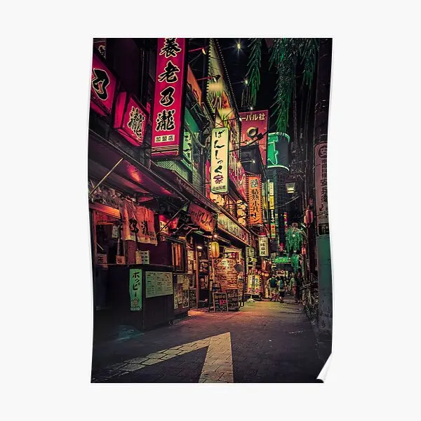 

Нео Токио Ii Япония Ночная фотография плакат домашняя фотография смешная картина Печать винтажная Современная Стена без рамки