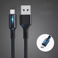 for huawei mate 40 samsung xiaomi android mobile phone micro usb cable cordmicro usb wire led indicator cable 5a fast charging