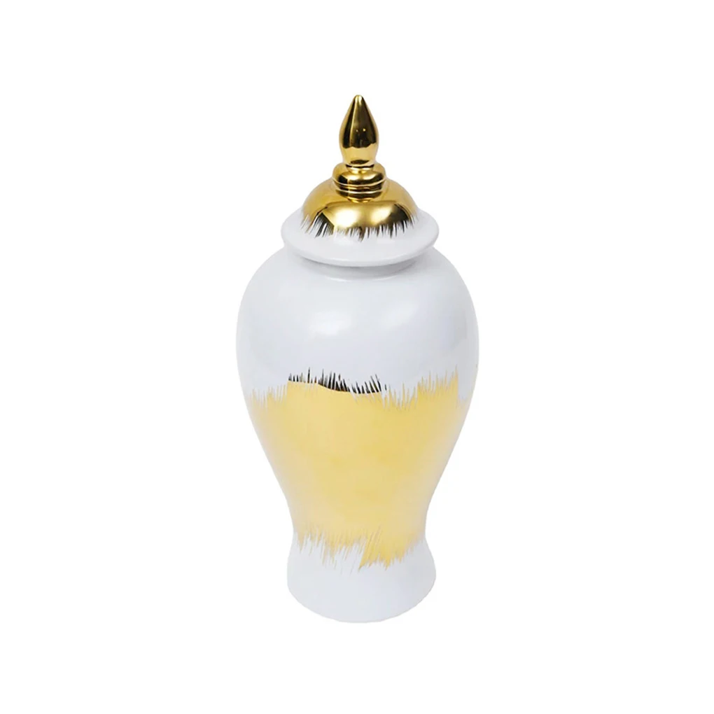 

Ceramic Flower Vases Containers Lid Cosmetic Ginger Jar Storage Collection Arrangement for Cafe Party Temple Jars