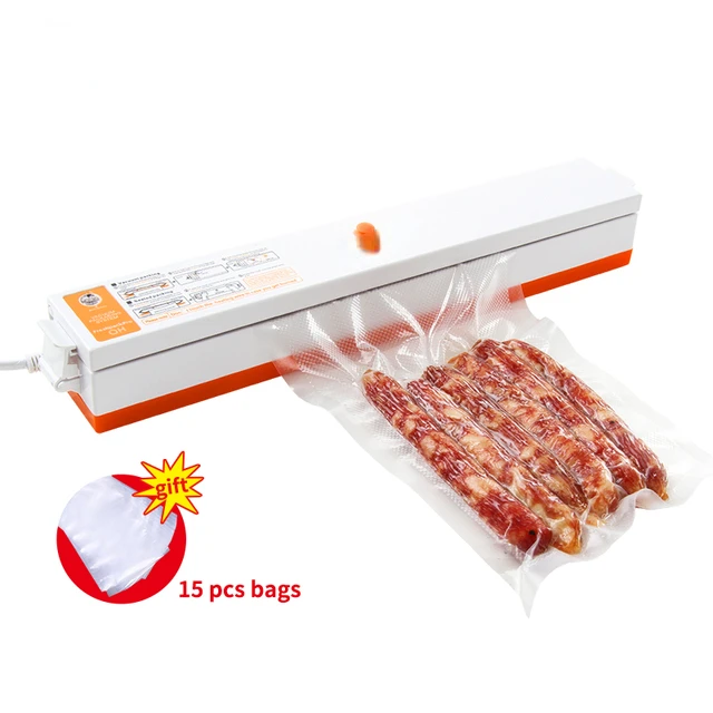 

Sealer Packaging Machine 220V/110V Household Food Vacuum Sealer Film Sealer Vacuum Packer Including 15Pcs Bags