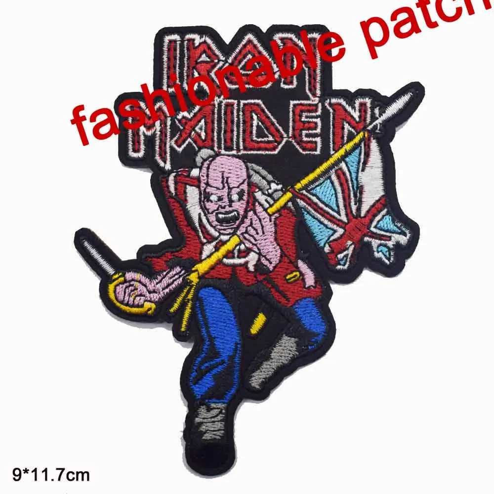 Мужские нашивки с британским флагом и рок-надписью вышивкой утюгом для одежды