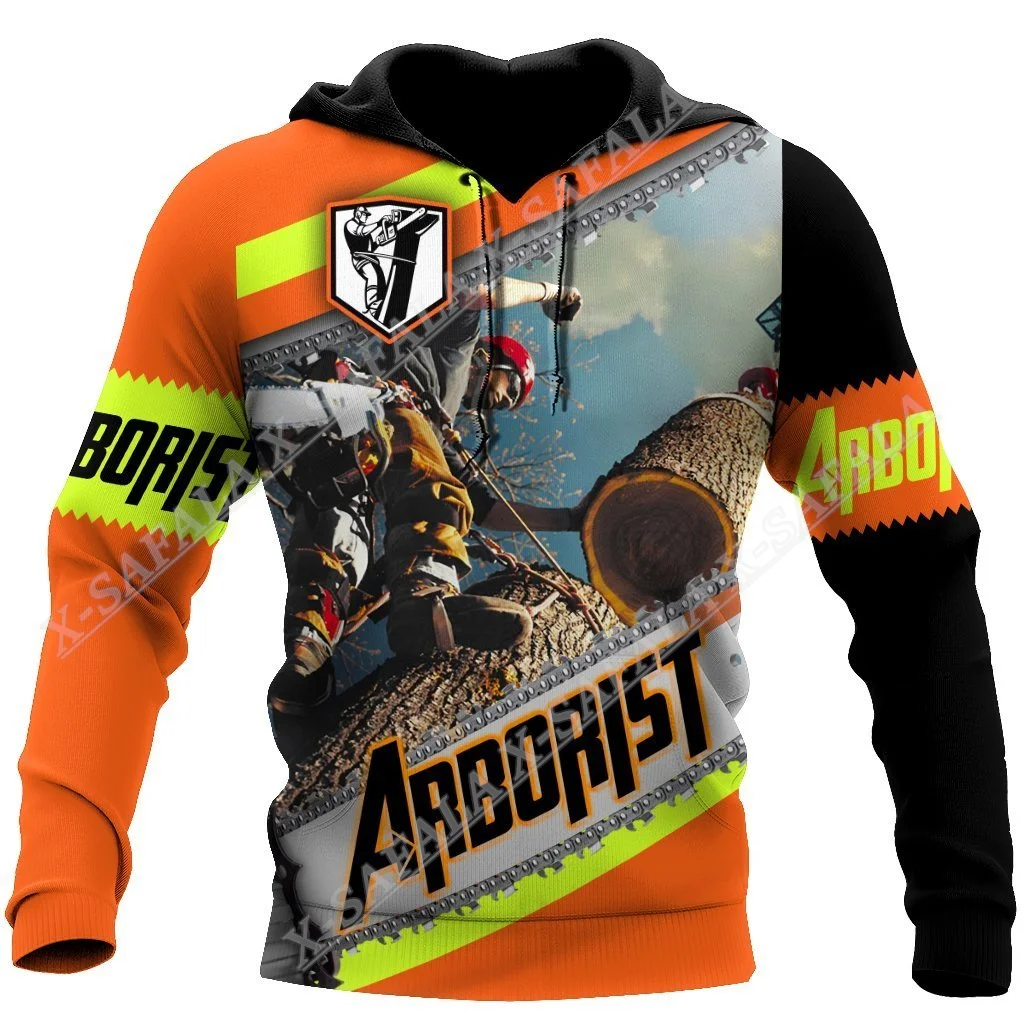 

Orange Arborist Logger Lumberjack 3D PrintedZipper Hoodie Mens Pullover Sweatshirt Hooded Jersey Tracksuit Outwear Coat Casual