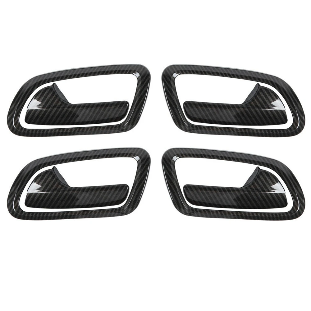 

8Pcs ABS Carbon Fiber Inner Door Handle Bowl Cover Trim for Jeep Grand Cherokee 2011-2019 Car Styling