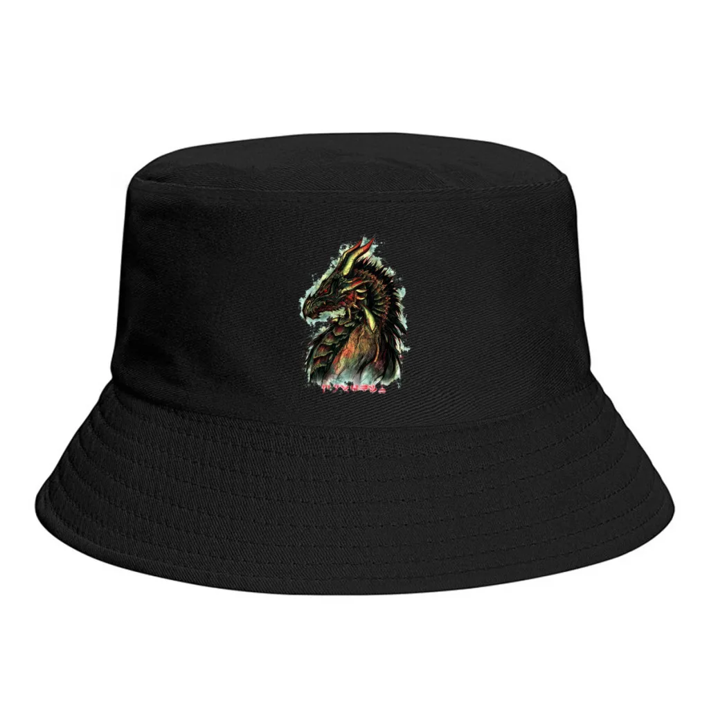 

Dragonborn Fisherman Hats Men Women Custom The Elder Scrolls V Skyrim Spring Bucket Hat Decorative Gorros Panama Sun-Proof