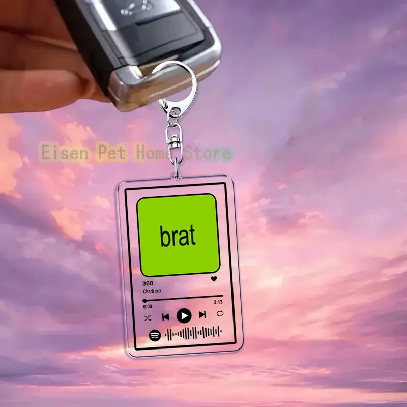 Музыкальный брелок Charli XCX Brat для альбома подвеска музыкального плейлиста