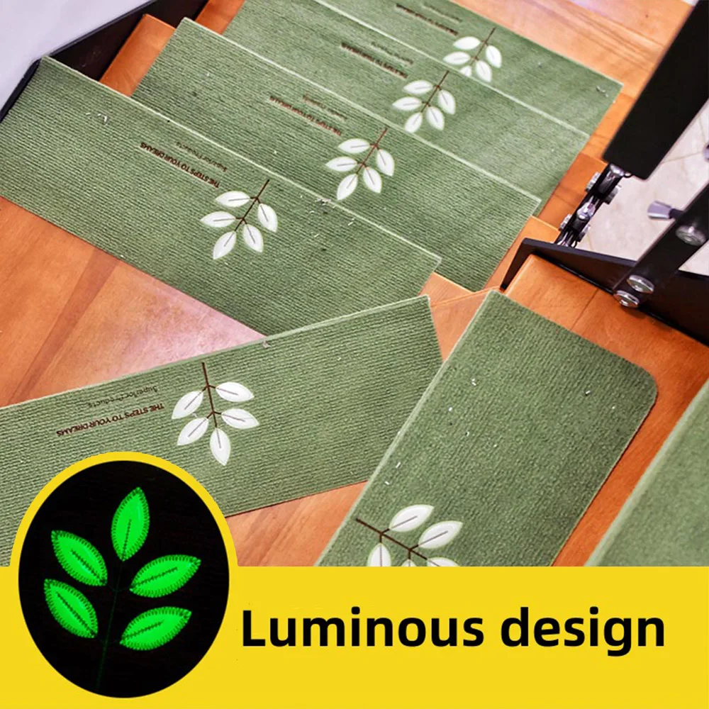 

Luminous Step Mat Stair Area Rug Stairway Carpet Self-adhesive Non-slip Silent Noctilucence Floor Mat Staircase Protection Cover