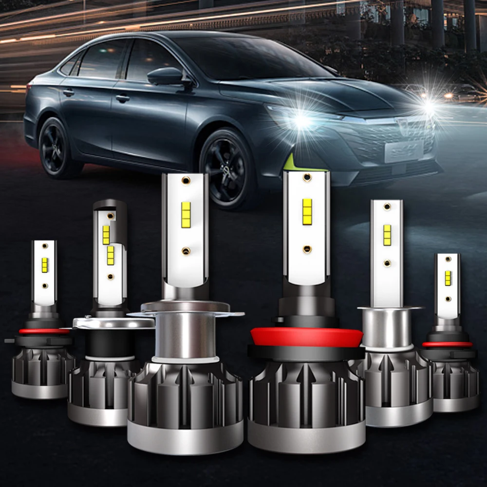 

6000K HB3 HB4 9005 9006 H1 H7 H4 H11 9012 Bulb Canbus Led Lamp 3570 CSP Chip Car Headlight Bulbs Turbo Fog Light 90W 20000LM