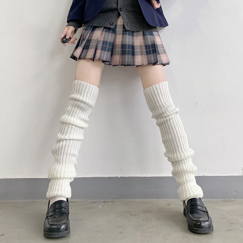 

Japanese Lolita 70cm Sweet Girl Warmers Knitted Foot Cover Leg Warm Socks Women Slim Long Winter Sock Cosplay Heap Heap Socks