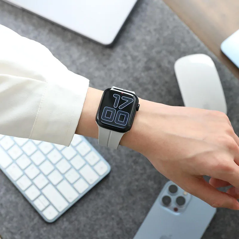 Silicone Magnetic Strap for Apple Watch Band 45mm 41mm 44mm 40mm 42mm 49mm Correa Bracelet for IWatch Series 8 Ultra 7 6 5 Se 4