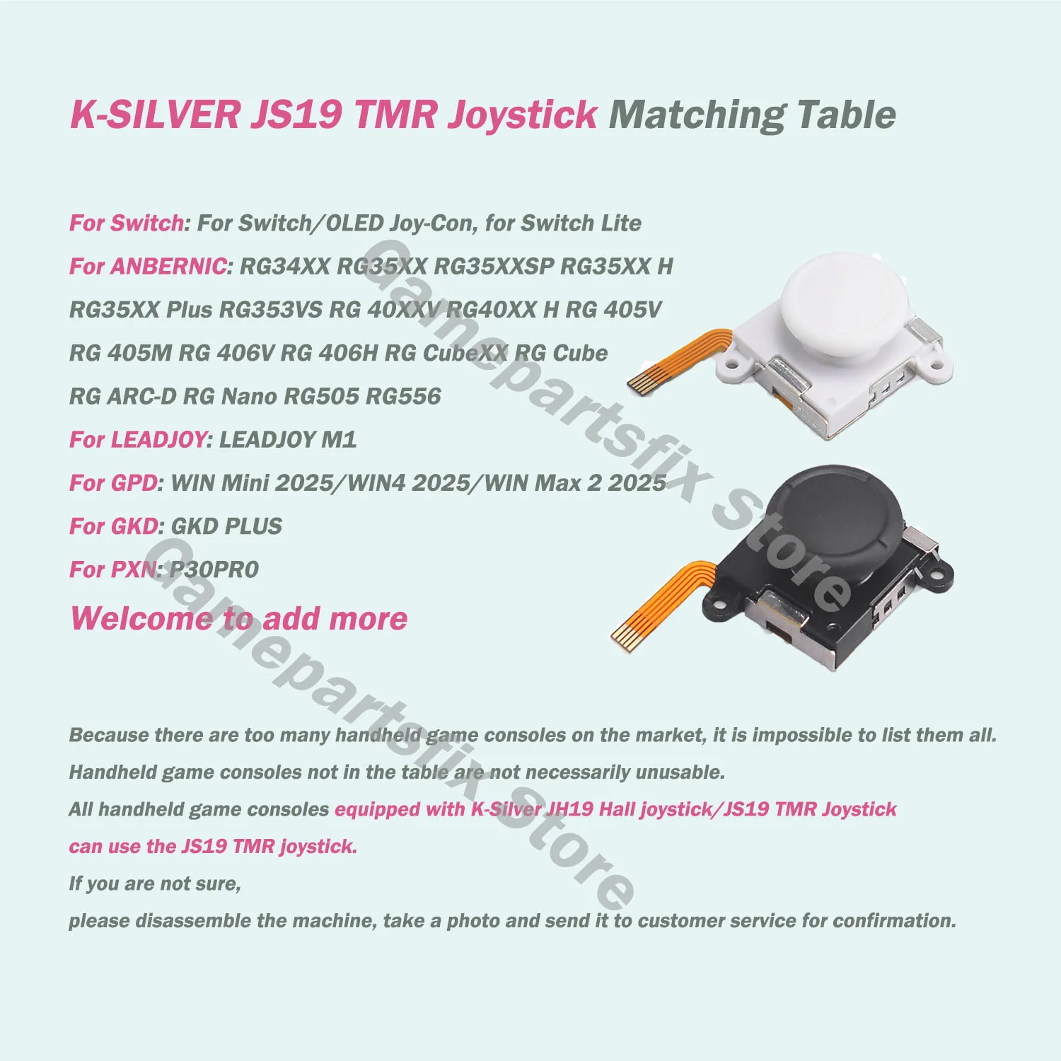 2 шт. K-Silver JS19 TMR джойстик для Nintend Switch NS OLED Joy-Con для NS Lite Сменный джойстик 3D аналоговый джойстик JoyCon (art.: 3920ceb22cc05) - 3920ceb22cc05