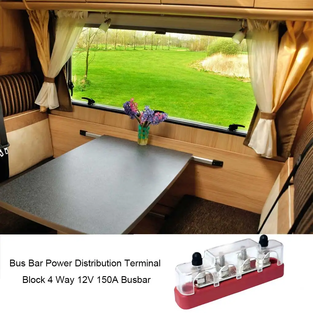 

Автобусная балка, легкий портативный блок распределения питания, износостойкие клеммные колодки, 4-полосные положительные наземные шины 150 А для красного цвета