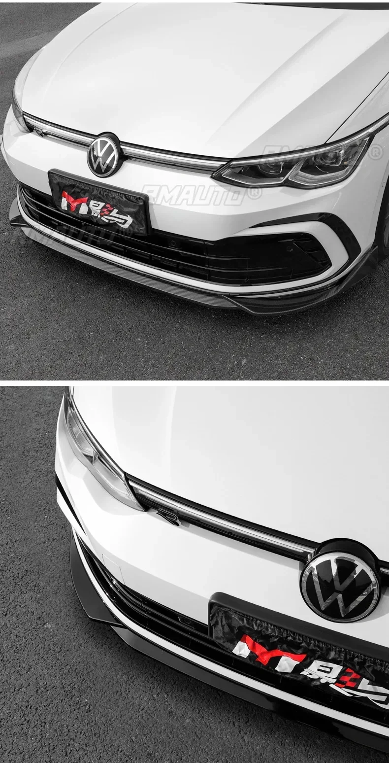 Для VW Golf MK8 Pro GTI R-Line 2021-2023 комплект кузова разделитель переднего бампера диффузор