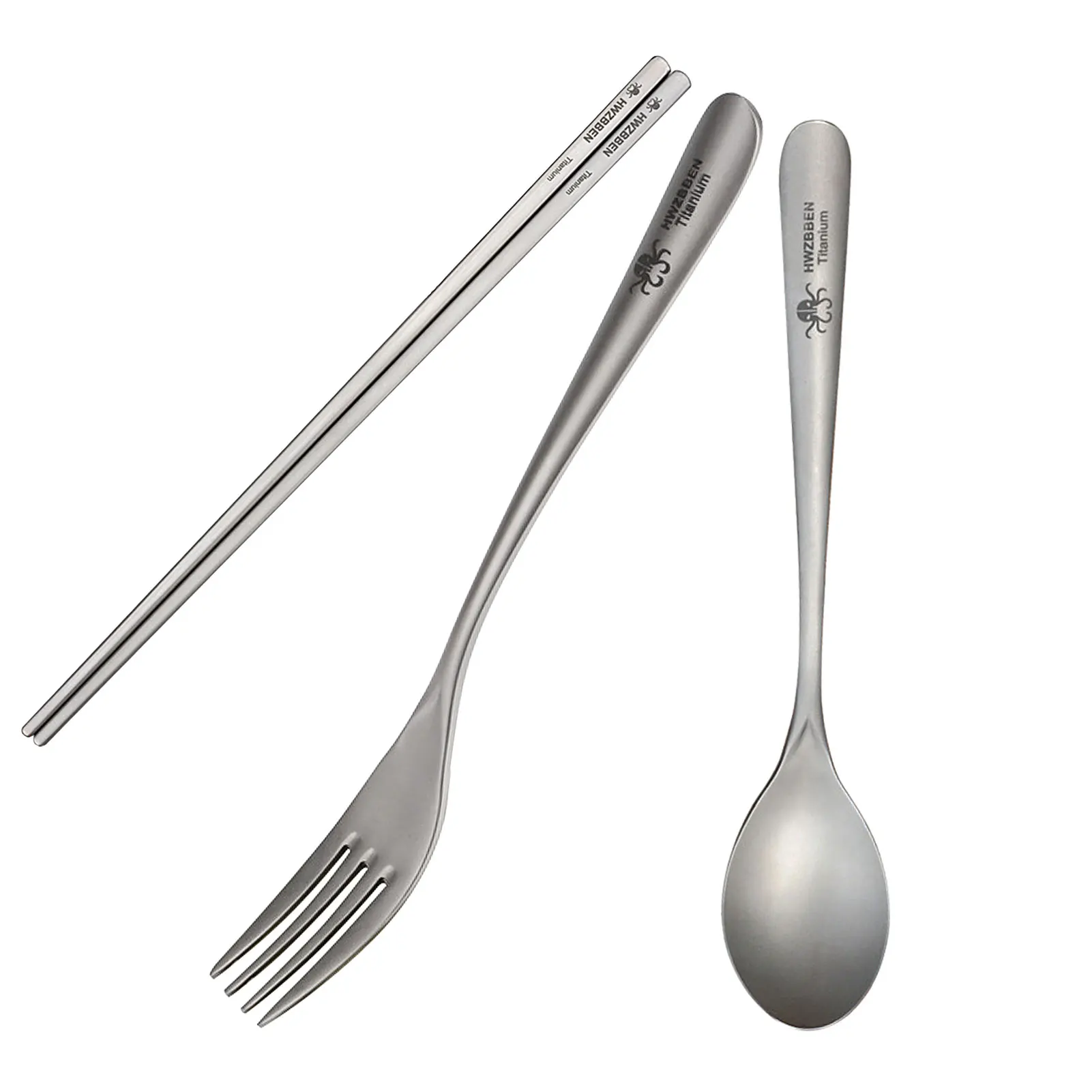 Набор легких титановых ложек и вилок HWZBBEN, палочки для еды для дома, кемпинга, пешего туризма, пикника, товары для кемпинга