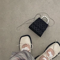 retro girl mini pearl handbag female 2022 new chain messenger bag cute hand bag
