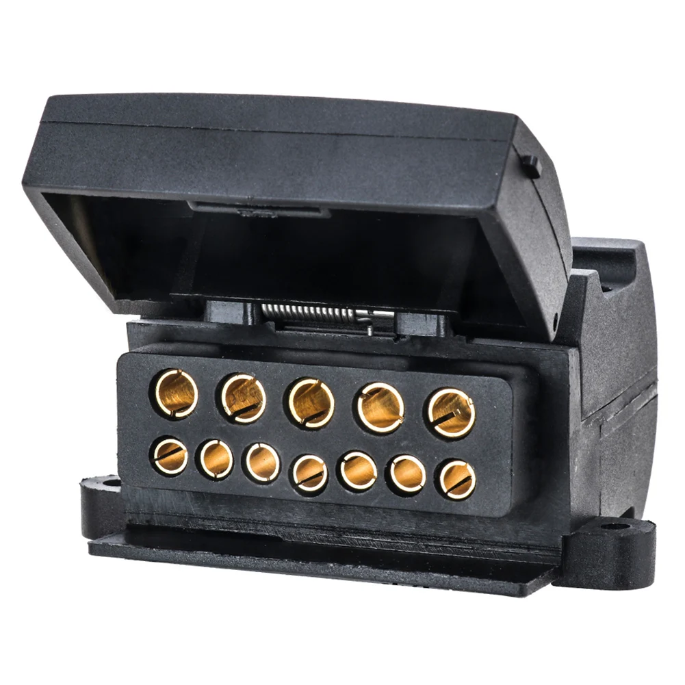 

AU Plug 12 Pin Flat Trailer Socket Plug Set Connector Female Boat Caravan Camper Trailer Connector Adapter Socket Plug