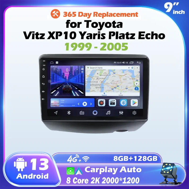 Автомобильный радиоприемник Android мультимедийный плеер для Toyota Vitz XP10 Yaris Platz Echo