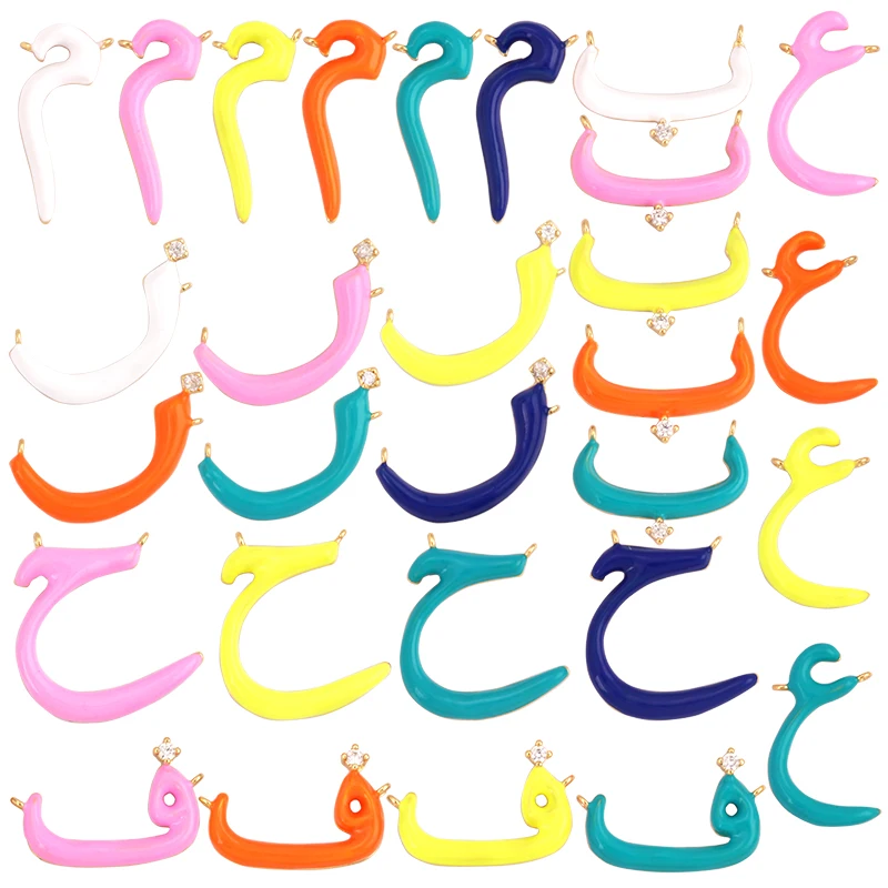 

New Style Colourful Enamel Geometric Shaped Charm Pendant,Summer Beach Holiday Rainbow Necklace Jewelry Accessories Supplies