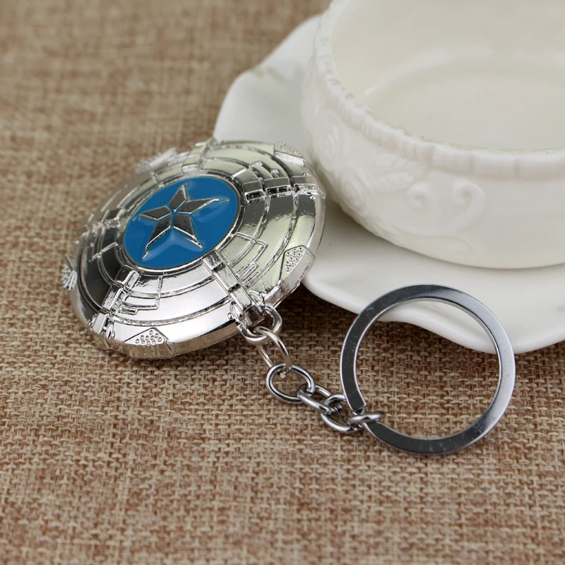 Брелок Marvel Captain America со щитом металлическая подвеска в стиле ретро из фильма