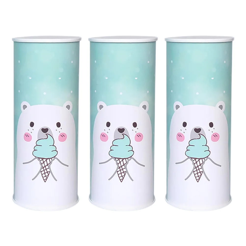

3 Pcs Cylinder Pumping Paper Portable Face Tissue Facial Accessories Convenient Car Napkin Round Stand Multi-function Adorable