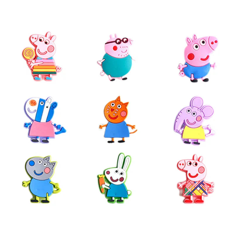 

Peppa Pig George Pig Zoe Zebra New Anime Peripheral Kawaii Cute Cartoon Badge Brooch Creative Children's Jewelry Gift Wholesale