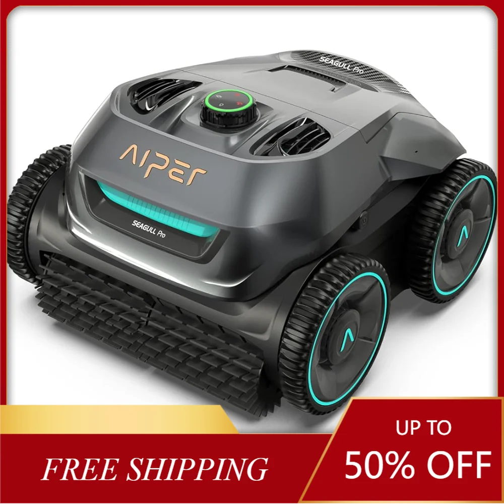 

Seagull Pro Cordless Robotic Pool Cleaner, Wall Climbing Pool Vacuum Lasts up to 180 Mins, Quad-Motor System, Smart Navigation