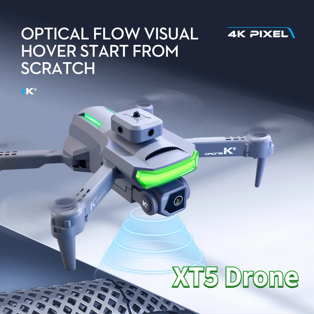 

XT5 Drone 4K HD Camera 2.4G Dual Lens Optical Flow Positioning WIFI FPV Coreless Obstacle Avoidance Quadcopter RC Helicopter