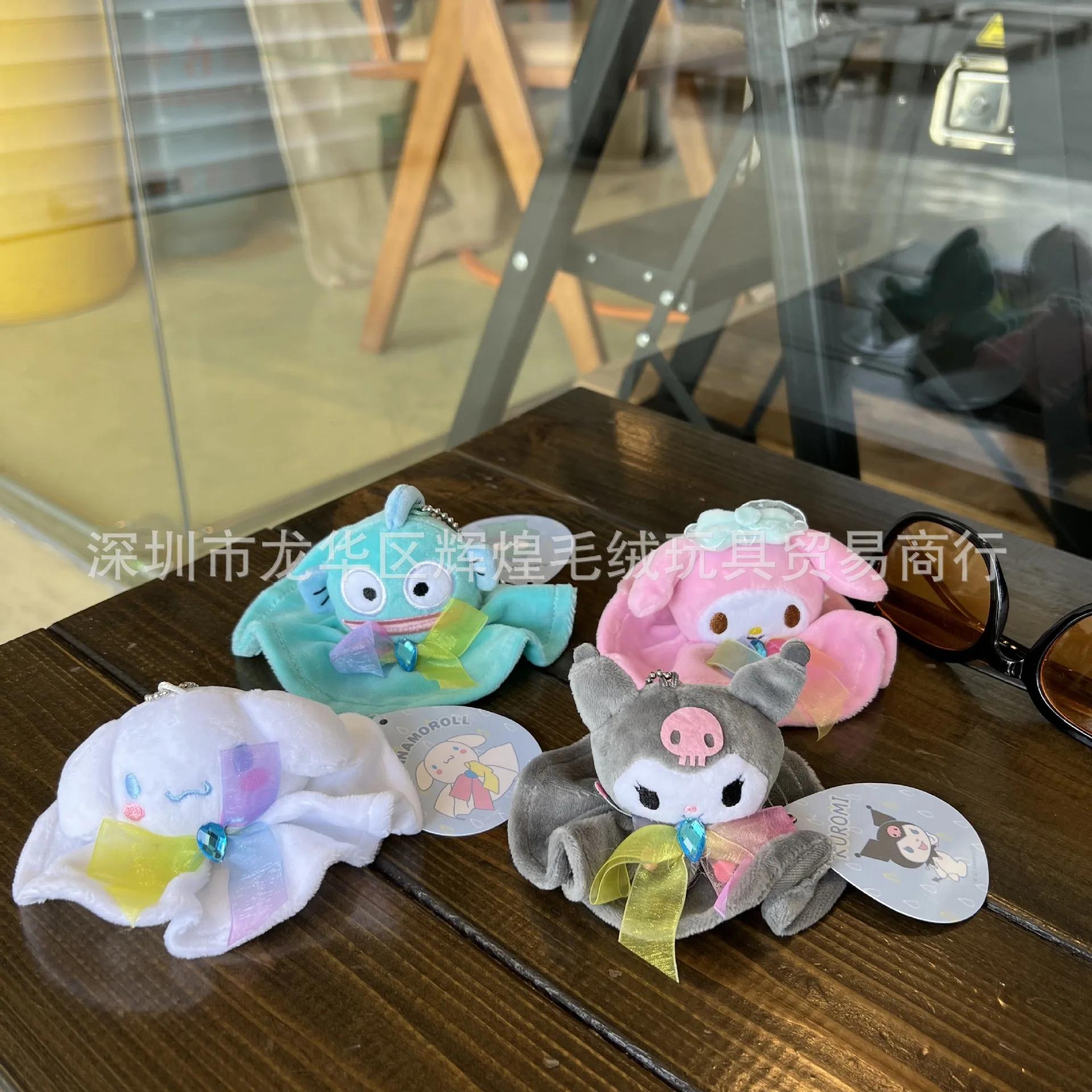 

Japanese Anime Cute Sanrio Kuromi Cinnamoroll Melody Plush Toy Backpack Pendant Video Game City Doll Machine Toy Sanrio Gifts