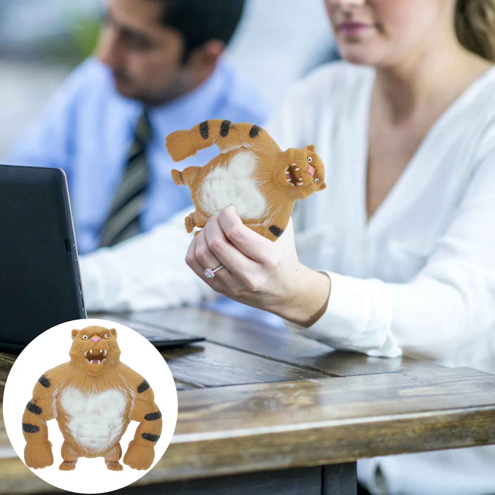 

Sand Sculpture Toy Animal Squeeze Toys Pinch Music Household Party Tricky Tiger Adorable Shaped Compact Stretchy Lovely