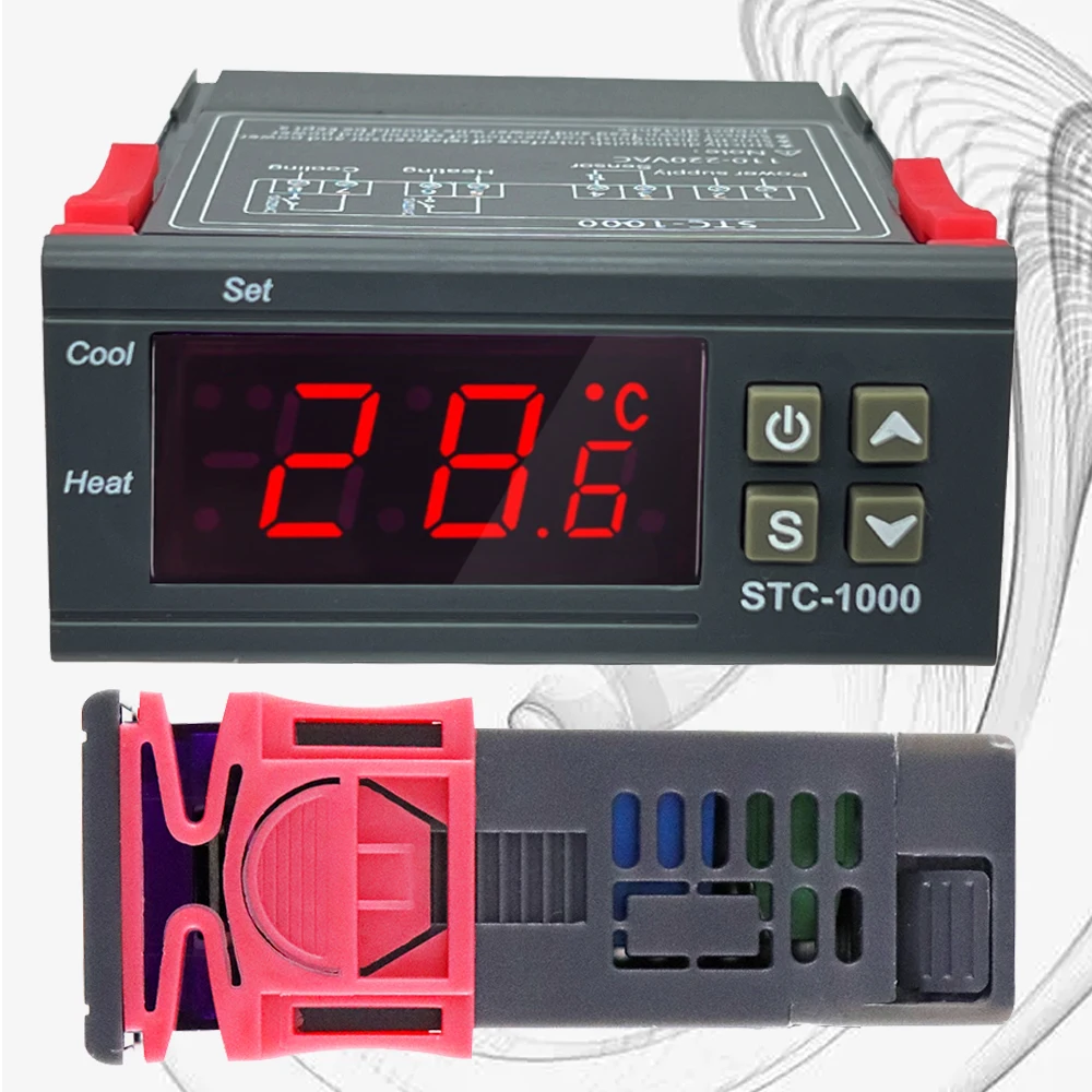 

Digital Thermostat STC-1000 STC 1000 LED for Incubator Temperature Controller Thermoregulator Relay Heating Cooling 12V 24V 220V
