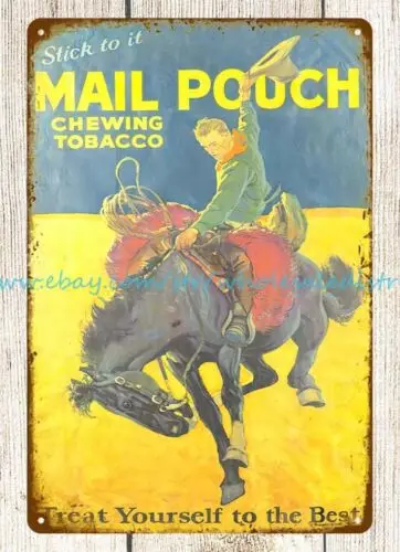 Почтовый подсумок Тютюн ковбой редео сигарета человек пещера металлическая