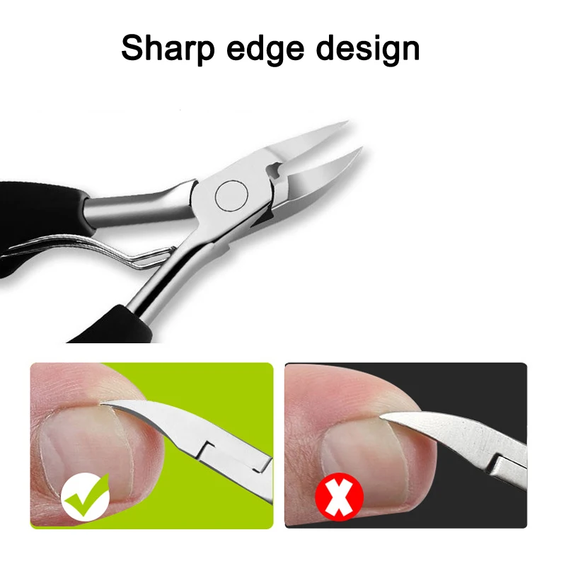 

1pcs Stainless Steel Toenail Clippers Ingrown Toe Nails Clipper Scissors Cutter Stainless Steel ABS Anti-slip Handle 1pcs