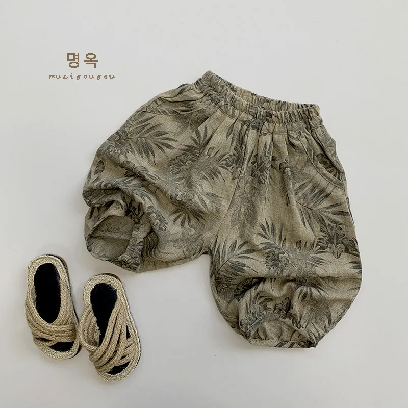 HZMY-брюки в китайском стиле для мальчиков и девочек летние тонкие отпугивающие