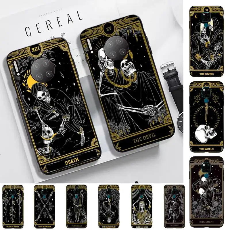 

Death Tarot Phone Case for Huawei Mate 20 10 9 40 30 lite pro X Nova 2 3i 7se