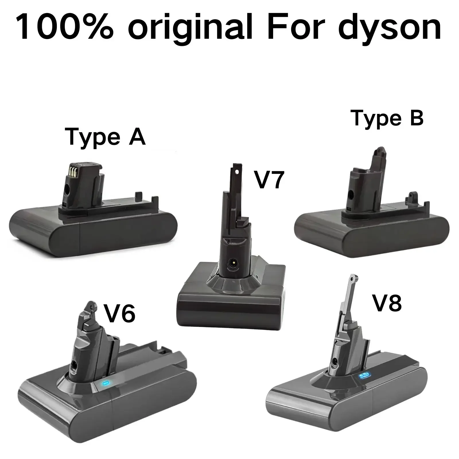 Сменный аккумулятор для Dyson V6 V7 V8 типа A/B 12800 мАч абсолютного беспроводного