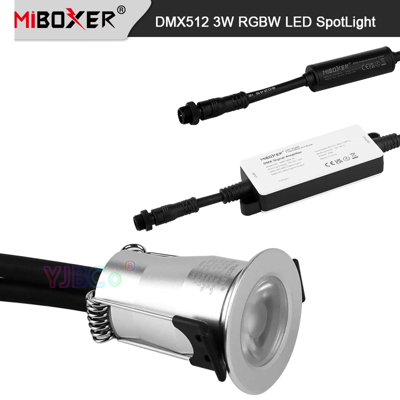 

Miboxer DC 12V 3W 24V 5W 9W RGBW Lamp DMX512 LED Underground Light Waterproof IP68 DMX Signal Amplifier Original Address Editor