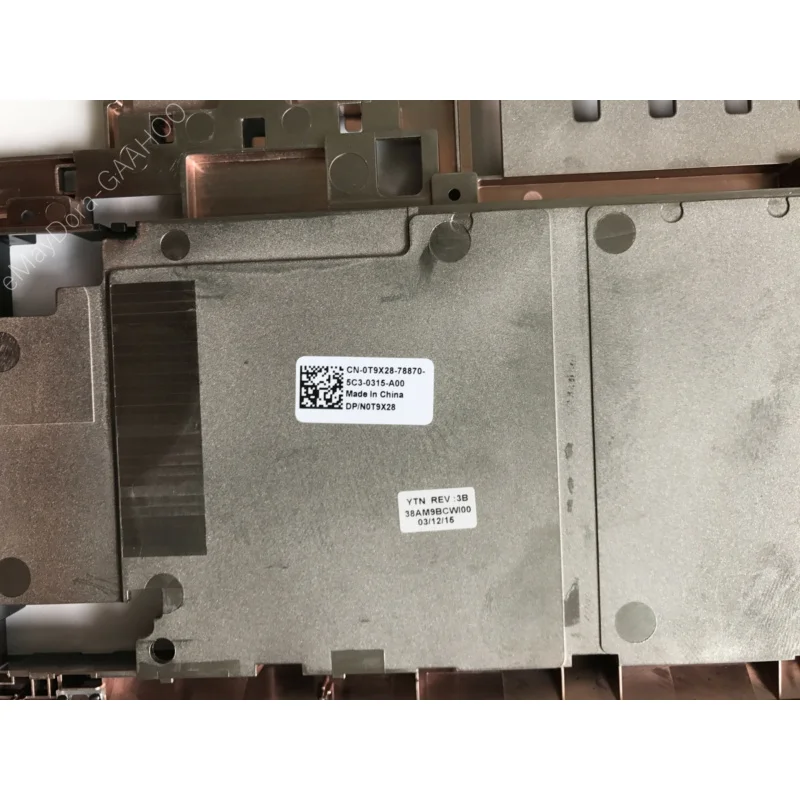 Нижняя базовая крышка ноутбука 0T9X28 для корпуса Dell Inspiron 15 7559 T9X28 черный