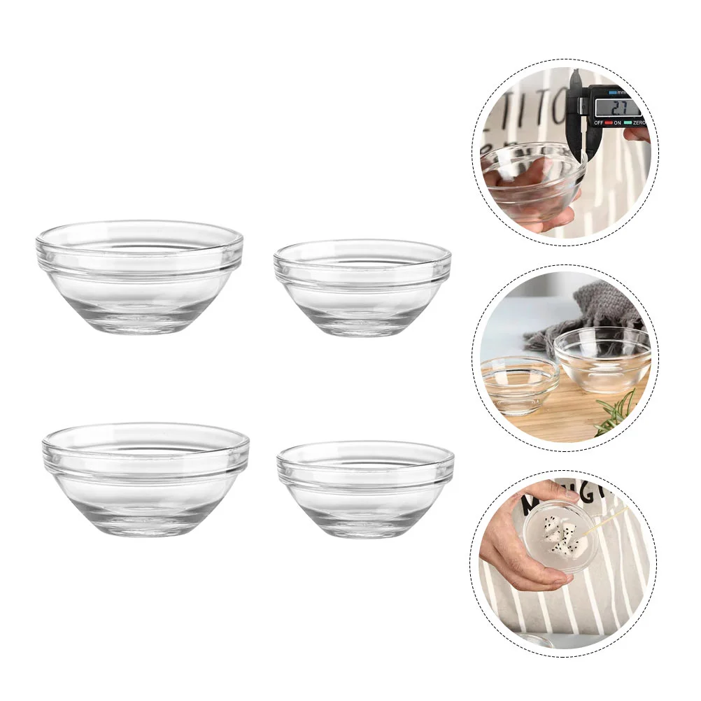 

8 Pcs Bozai Cake Bowl Jelly Fruits Candy Snack Bowls Salad Bowl Condiment Bowls Dessert Bowls Glass Side Dishes