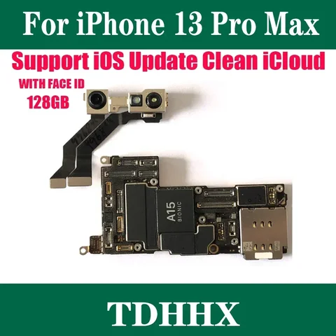 Бесплатная материнская плата iCloud для iPhone 13 Pro Max 128 г/256 г 512 ГБ, материнская плата с лицевым идентификатором CleanediCloud, основная материнская плата Ok Plate