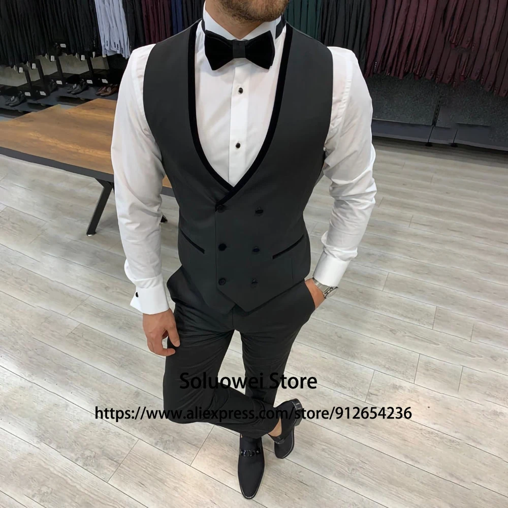 Мужской Комплект из трех предметов светло-голубой облегающий пиджак и брюки