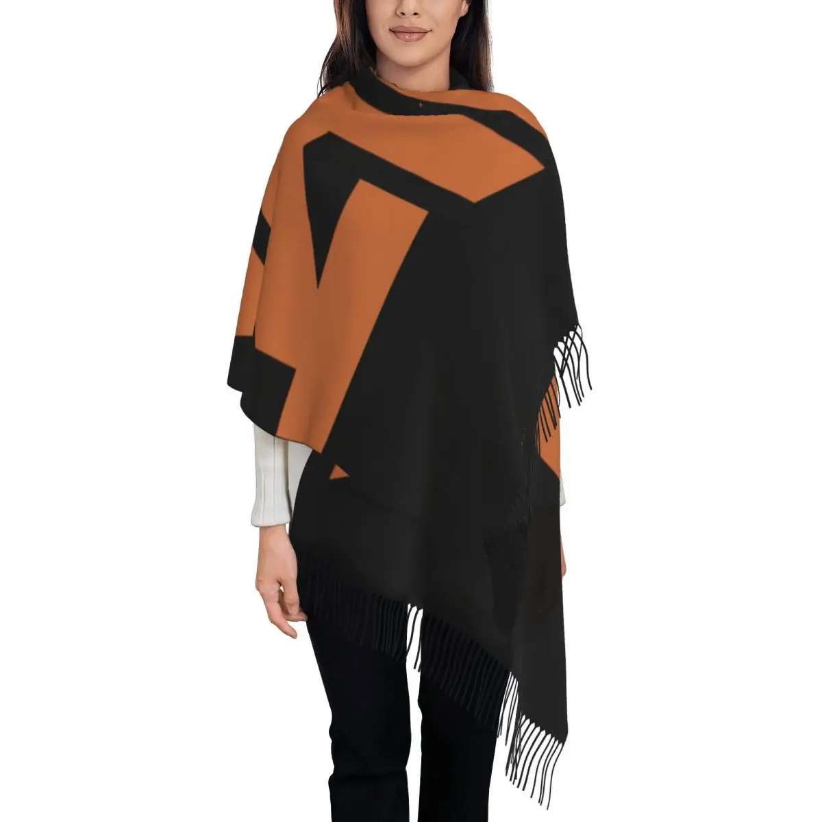 

Golf Logo Tassel Scarf Women Soft Shawls Wraps Female Winter Fall Scarves