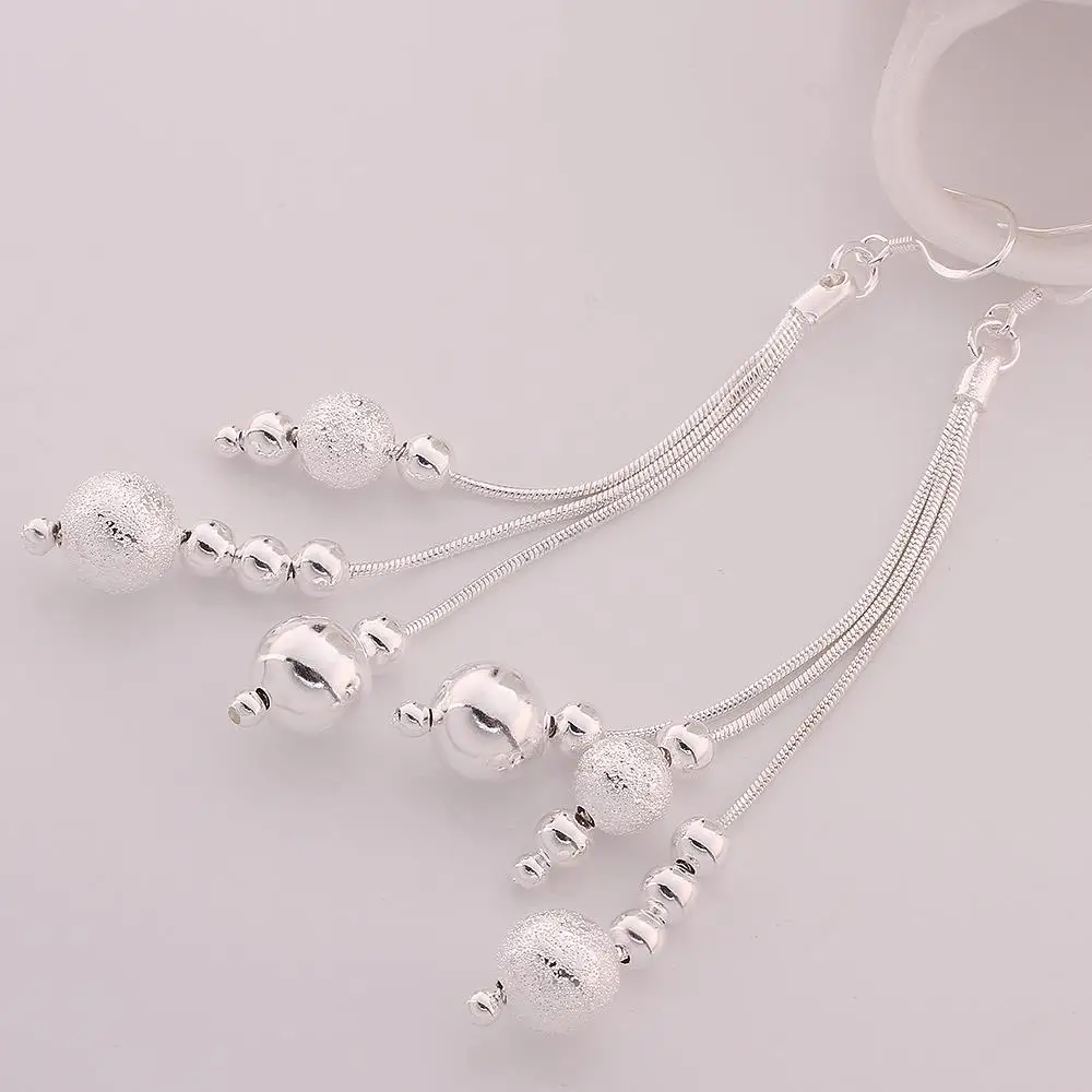 Классические серьги в форме капли воды с посеребренным покрытием из цинкового