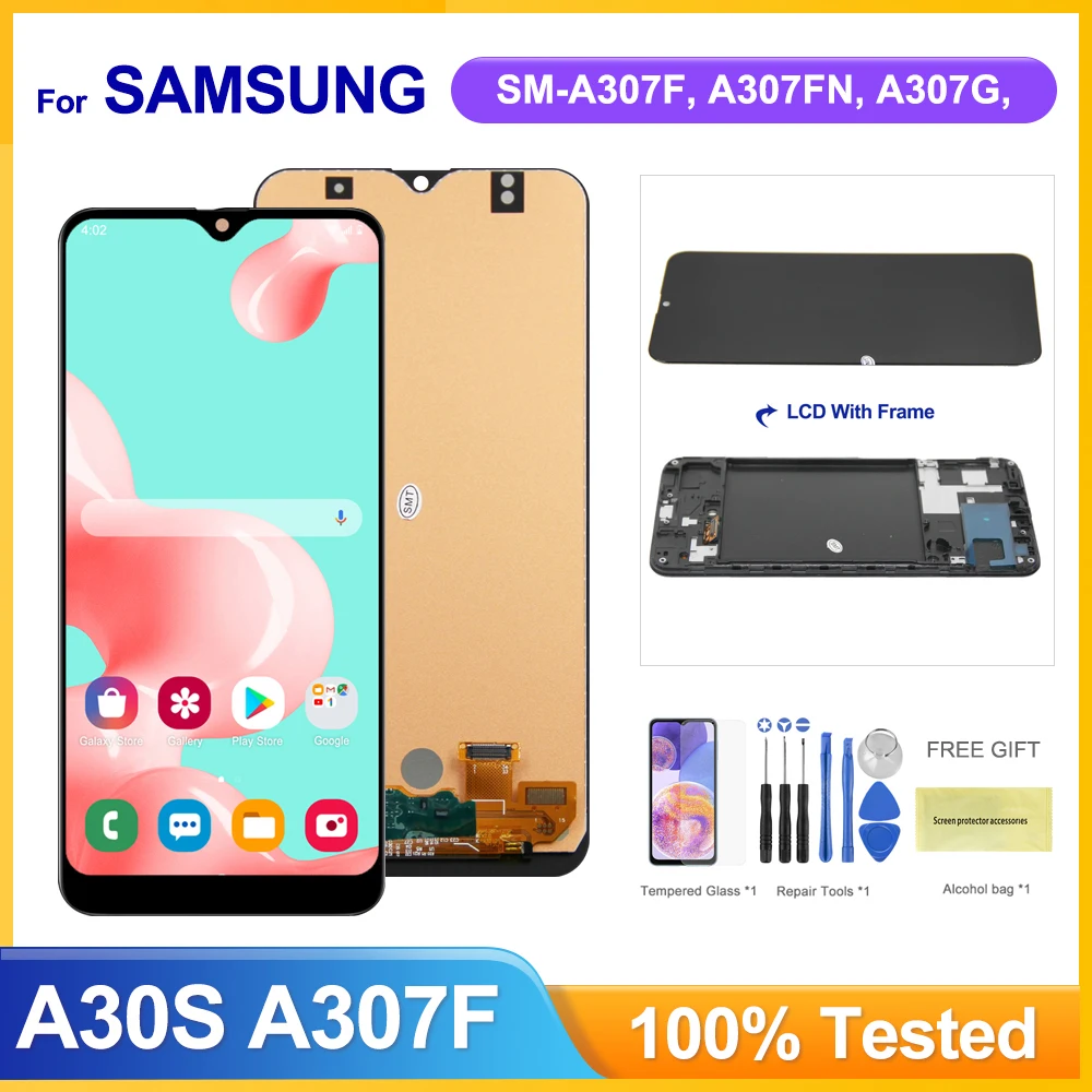 

AAA+ Quality A30S Display Screen for Samsung Galaxy A30s SM-A307F/DS A307FN/DS A307GT/DS Lcd Display Touch Screen Digitizer Part
