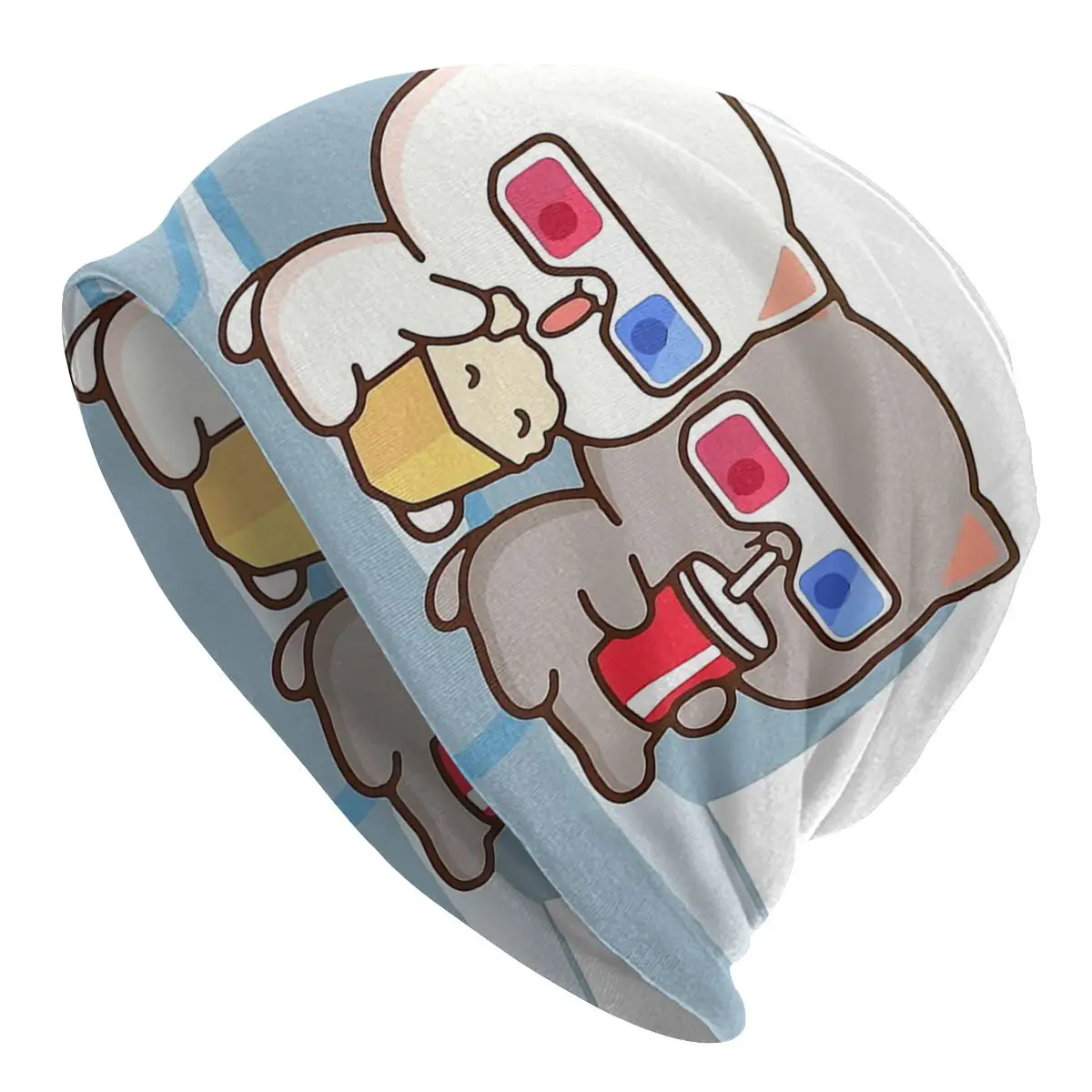 

See A Movie Peach Cat Washed Warm Bonnet Outdoor Casual Beanies Protection Men Women Hats