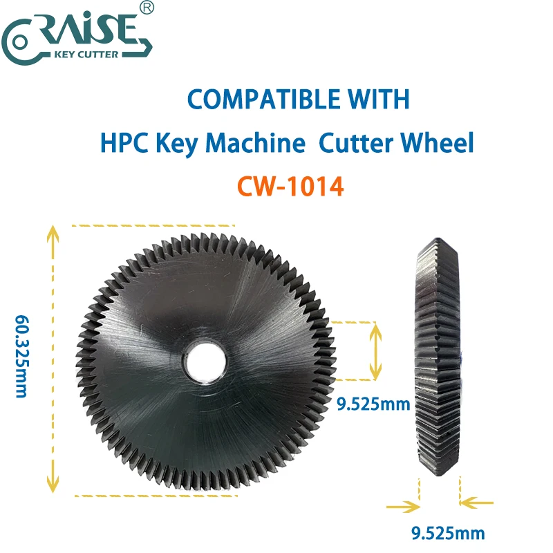 

HPC CW-1014 режущее колесо для одноэтапной резки Kwikset/ Weslock/ Weiser с использованием оригинальных штифтов для копировальной машины, слесарные инструменты