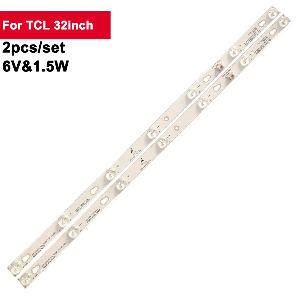 

6 в, 1,5 Вт, 2 шт./комплект, фотоподсветка, ТВ-полоски для TCL, 32 дюйма, TOT_32D2700_2X7_3030C_7S1P L32F3303B, L32F1680B, L32F3800A, L32F1620B, LE32D