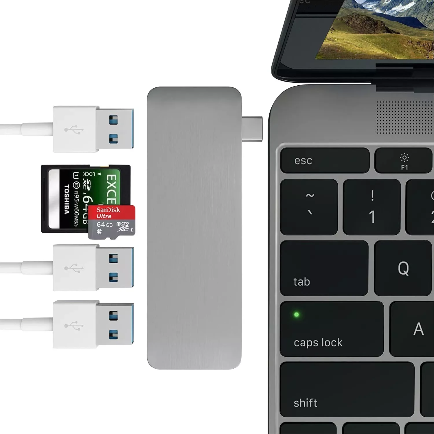 

Док-станция типа c 5 в 1, Usb 3,0 устройство для чтения SD/TF-карт